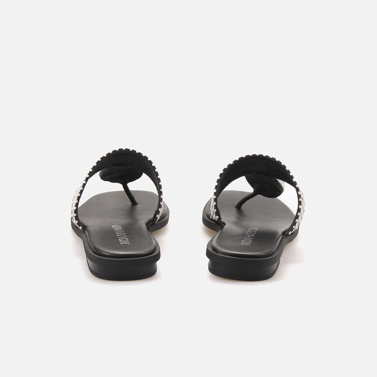 Noa Harmon Kadın Siyah - Beyaz Terlik Terlik