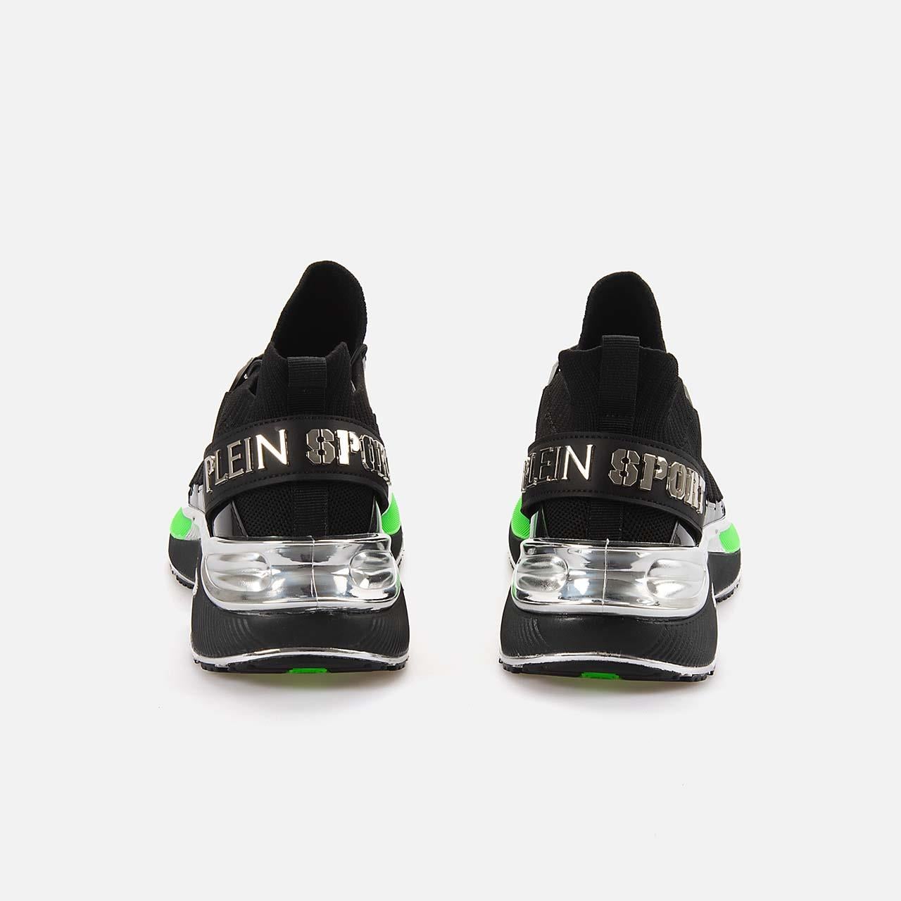 Philipp Plein Erkek Tekstil Siyah Yeşil Spor & Sneaker Ayakkabı