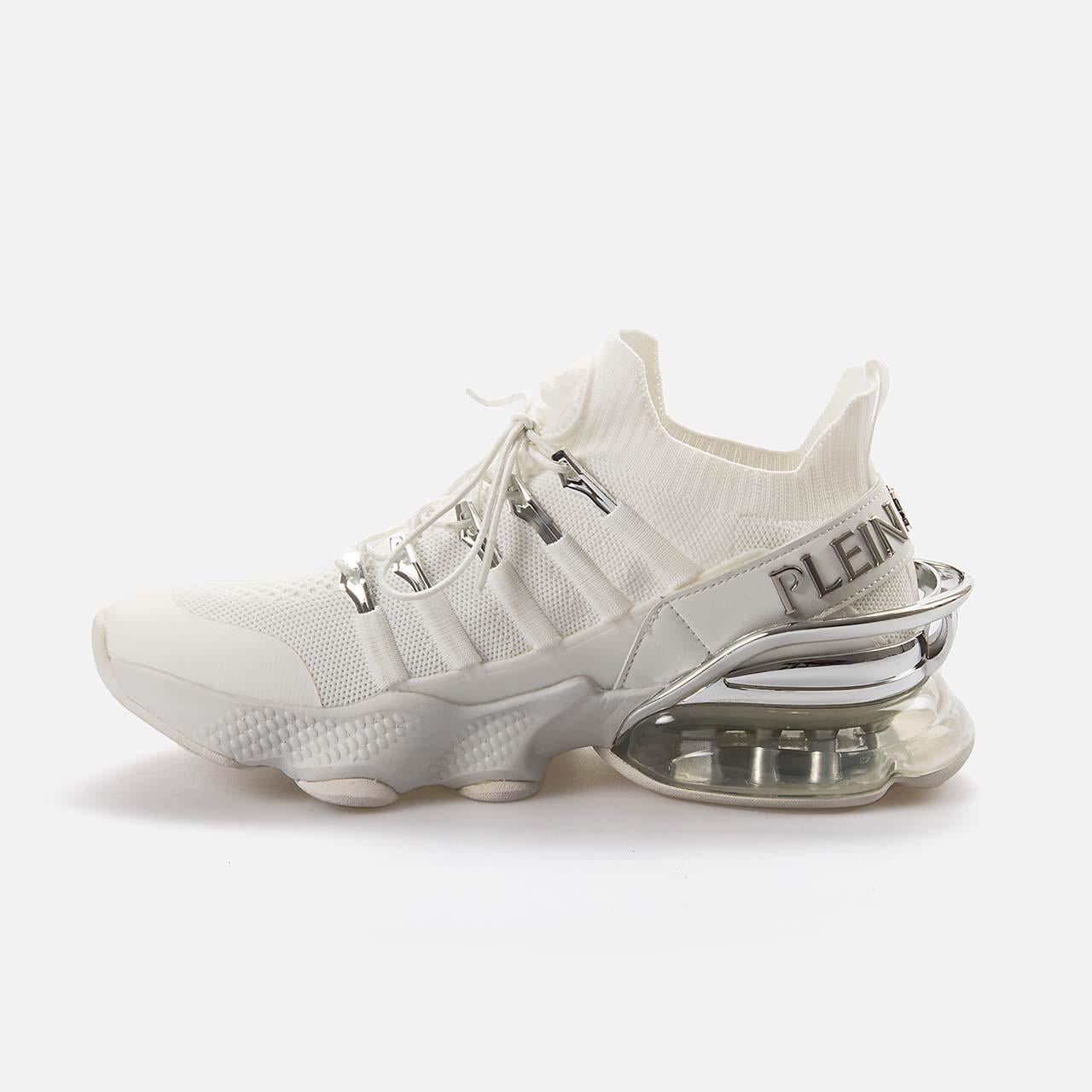 Philipp Plein Erkek Hakiki Deri Beyaz-Nikel Spor & Sneaker Ayakkabı