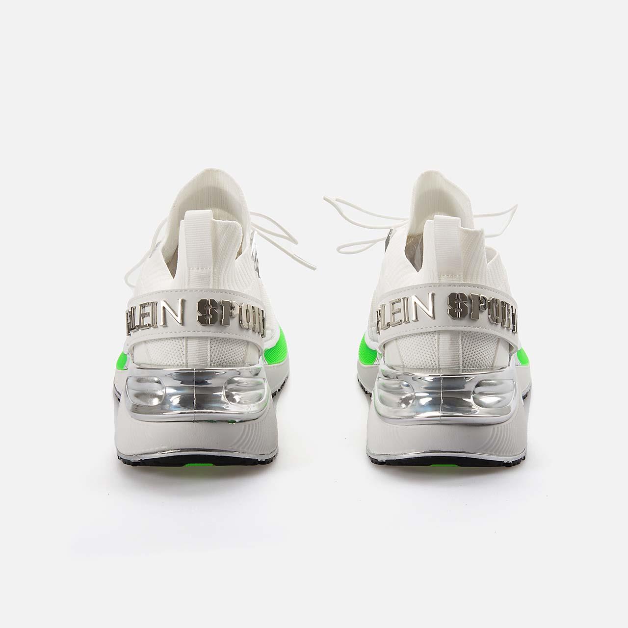 Philipp Plein Erkek Tekstil Beyaz-Yeşil Spor & Sneaker Ayakkabı