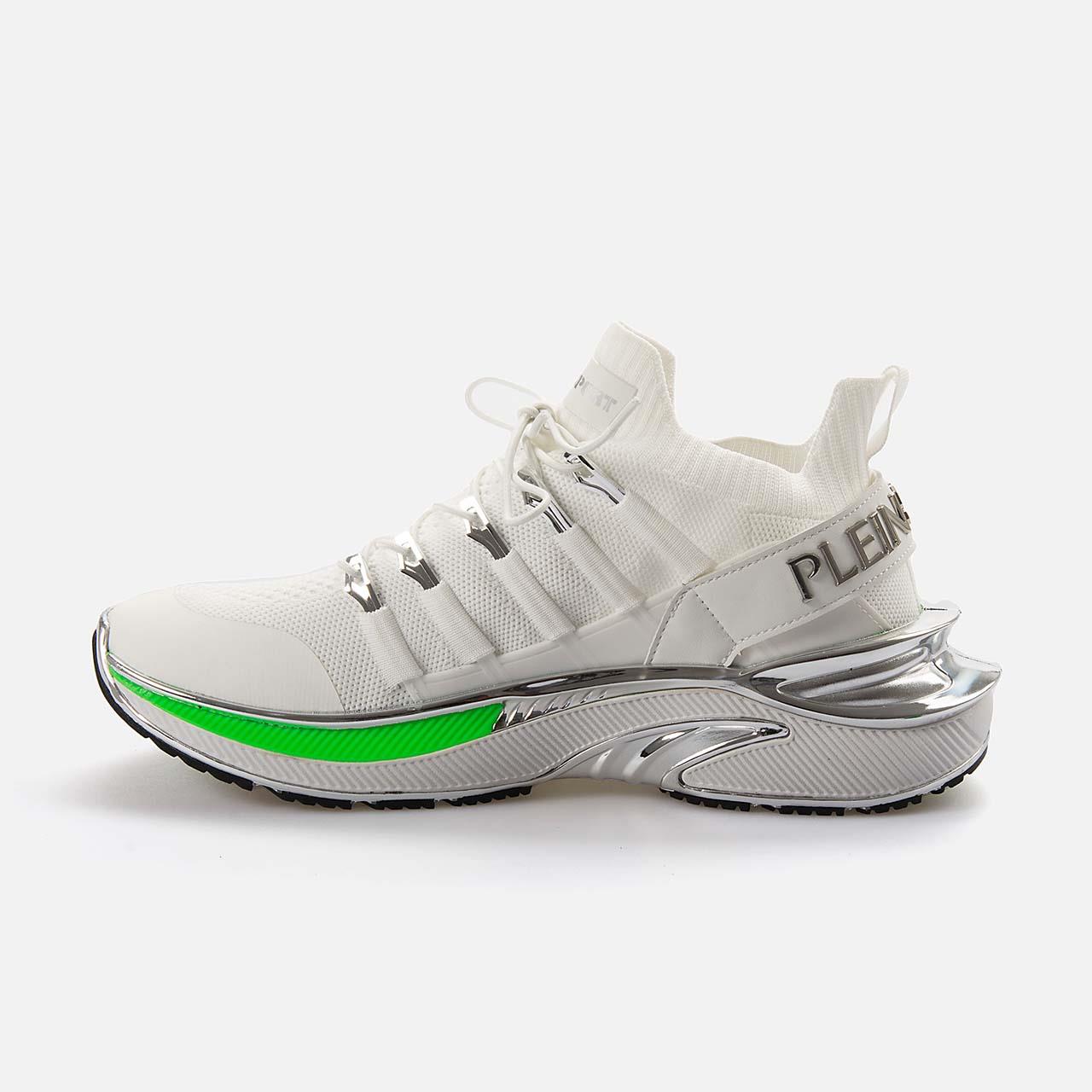 Philipp Plein Erkek Tekstil Beyaz-Yeşil Spor & Sneaker Ayakkabı