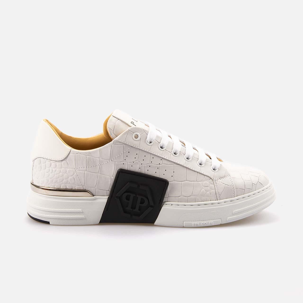 Philipp Plein Erkek Hakiki Deri Beyaz Spor & Sneaker Ayakkabı