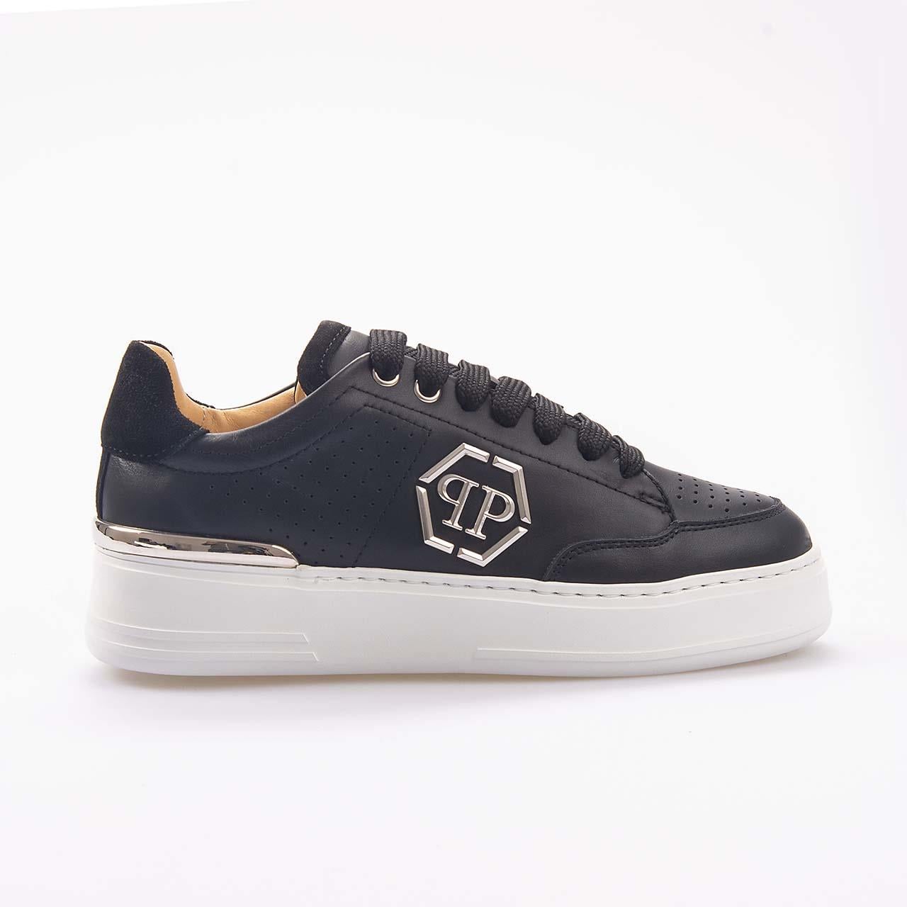 Philipp Plein Kadın Hakiki Deri Siyah Spor & Sneaker Ayakkabı