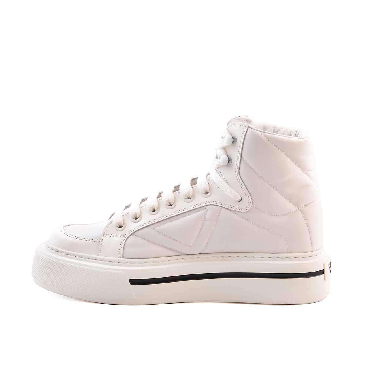 Prada Erkek Hakiki Deri Beyaz Spor & Sneaker Ayakkabı