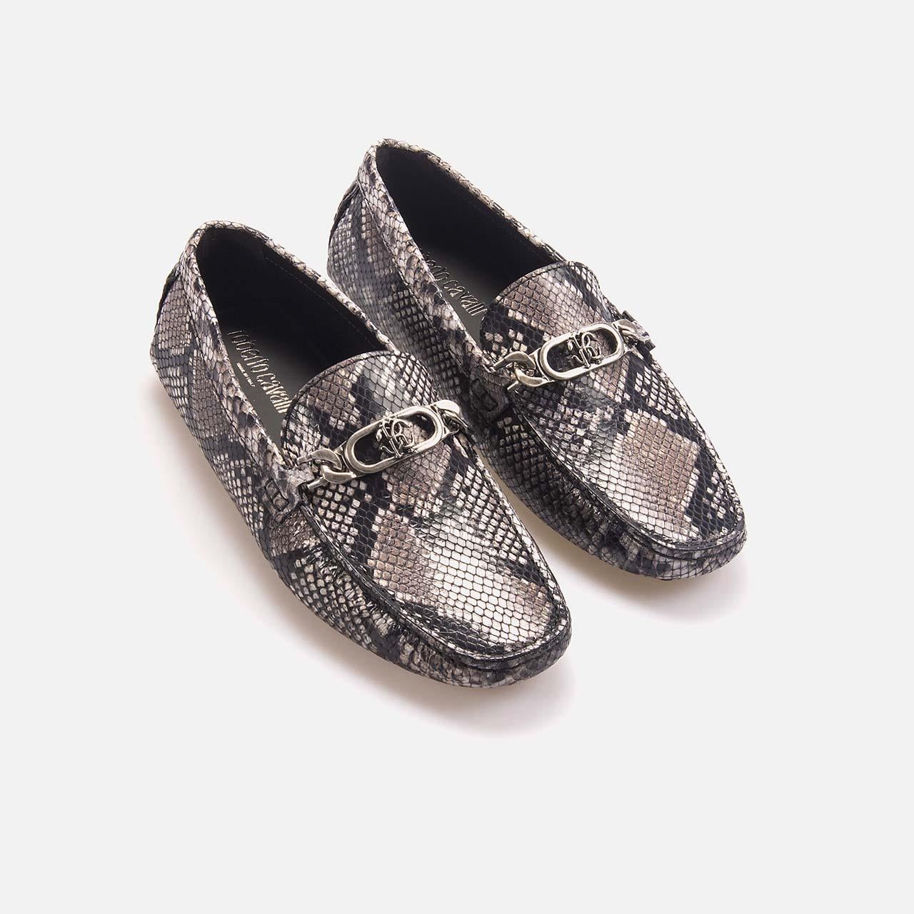 Roberto Cavalli Erkek Hakiki Deri Roccia Python Loafer Konforlu Ayakkabı