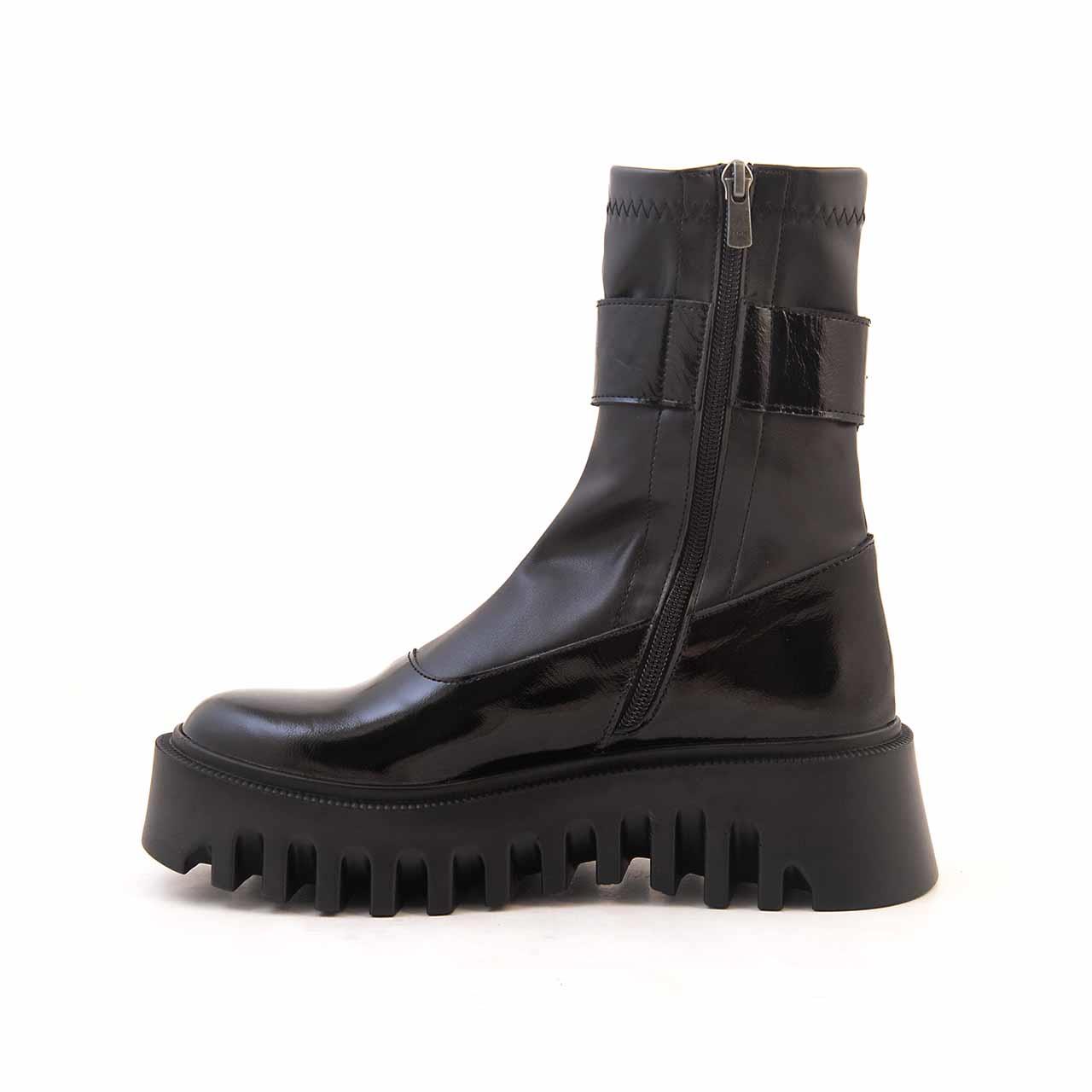 Rouge Kadın Hakiki Deri Poli Taban Siyah Günlük Bot