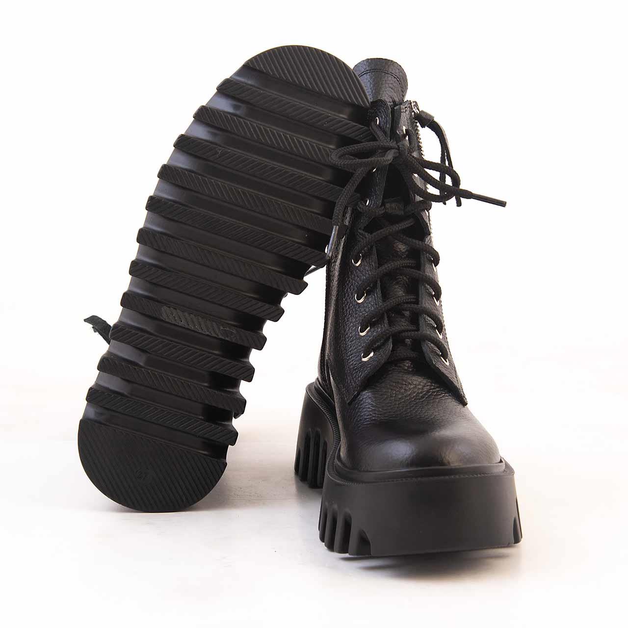 Rouge Kadın Hakiki Deri Poli Taban Siyah Günlük Bot