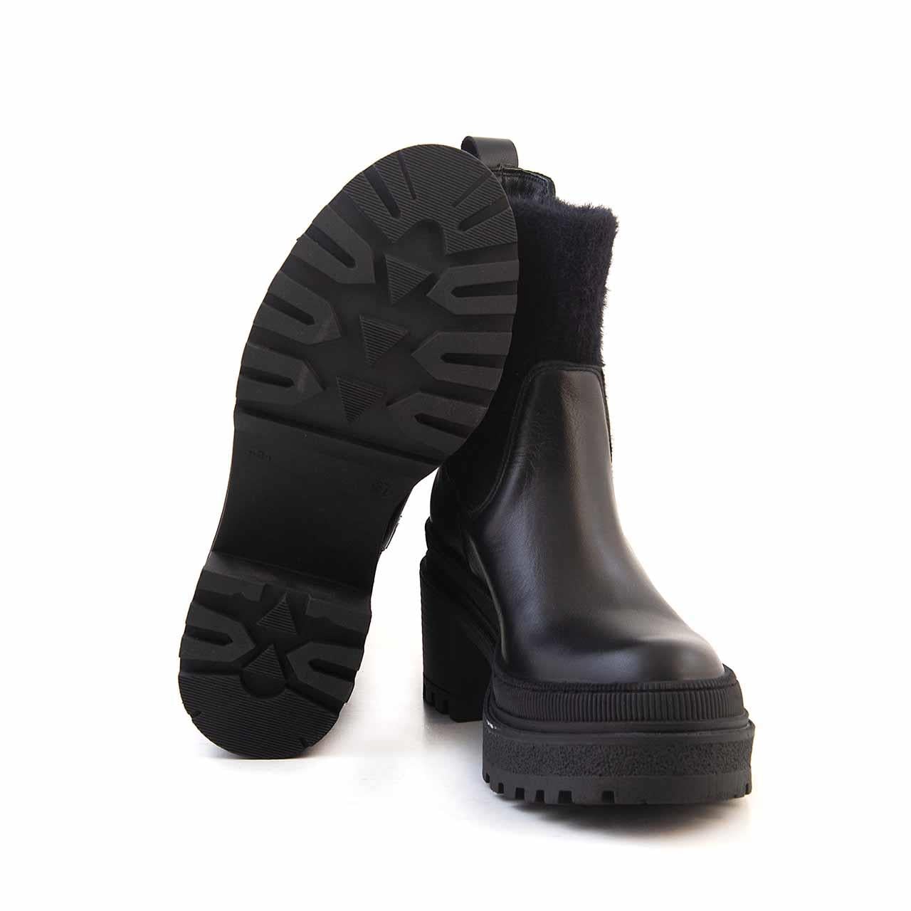 Rouge Kadın Hakiki Deri Kauçuk Taban Siyah Günlük Bot