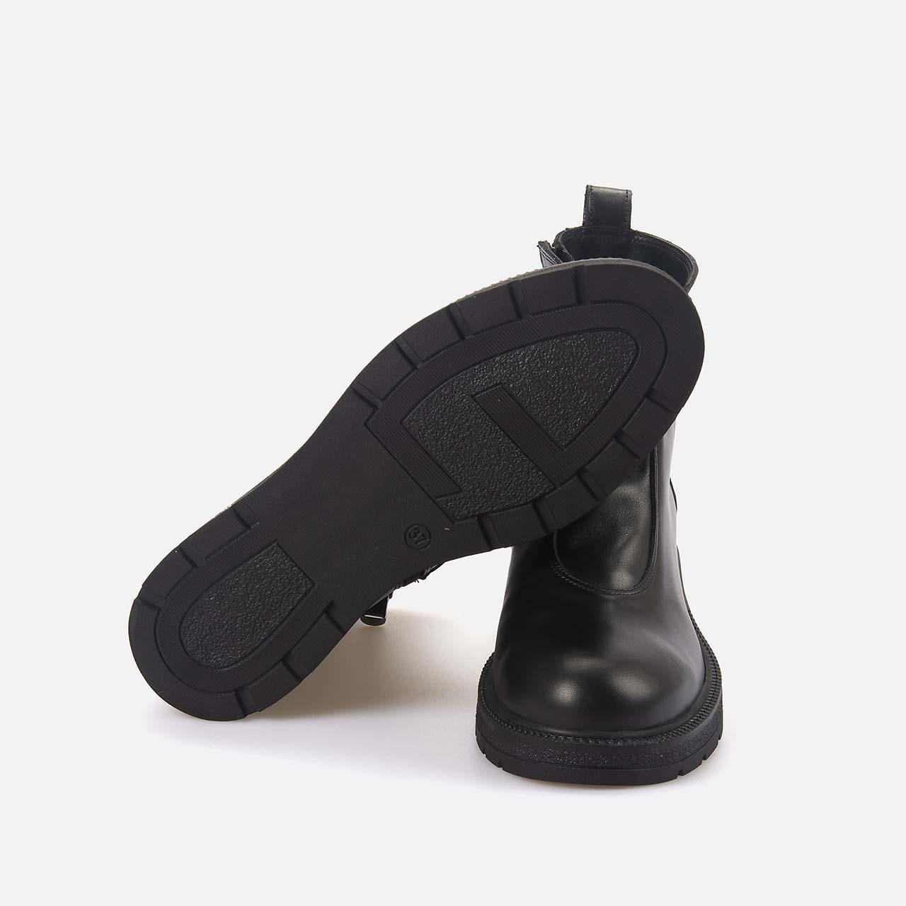 Rouge Kadın Hakiki Deri Termo Taban Siyah Günlük Bot