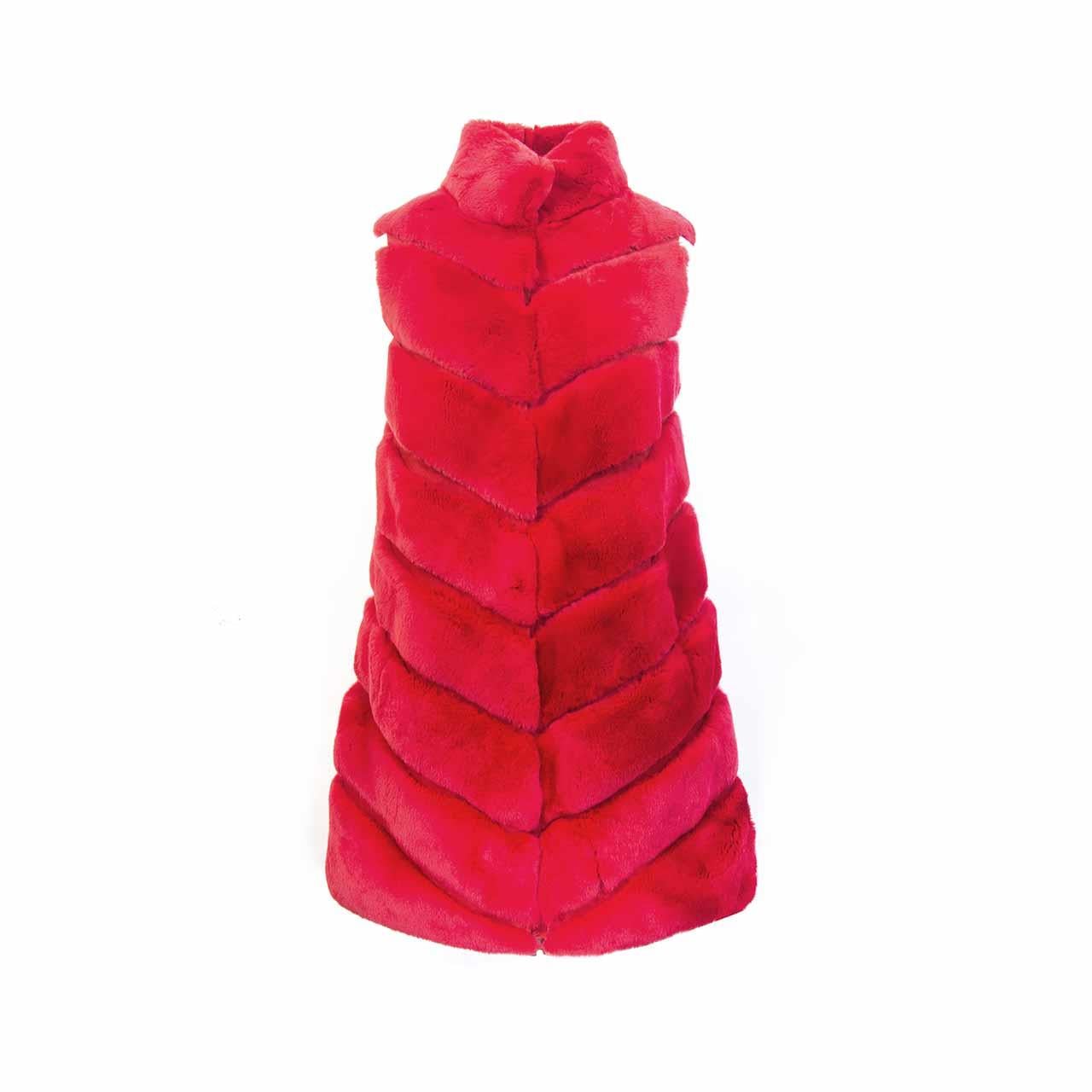 Rouge Kadın Kürklü Kırmızı Deri Mont