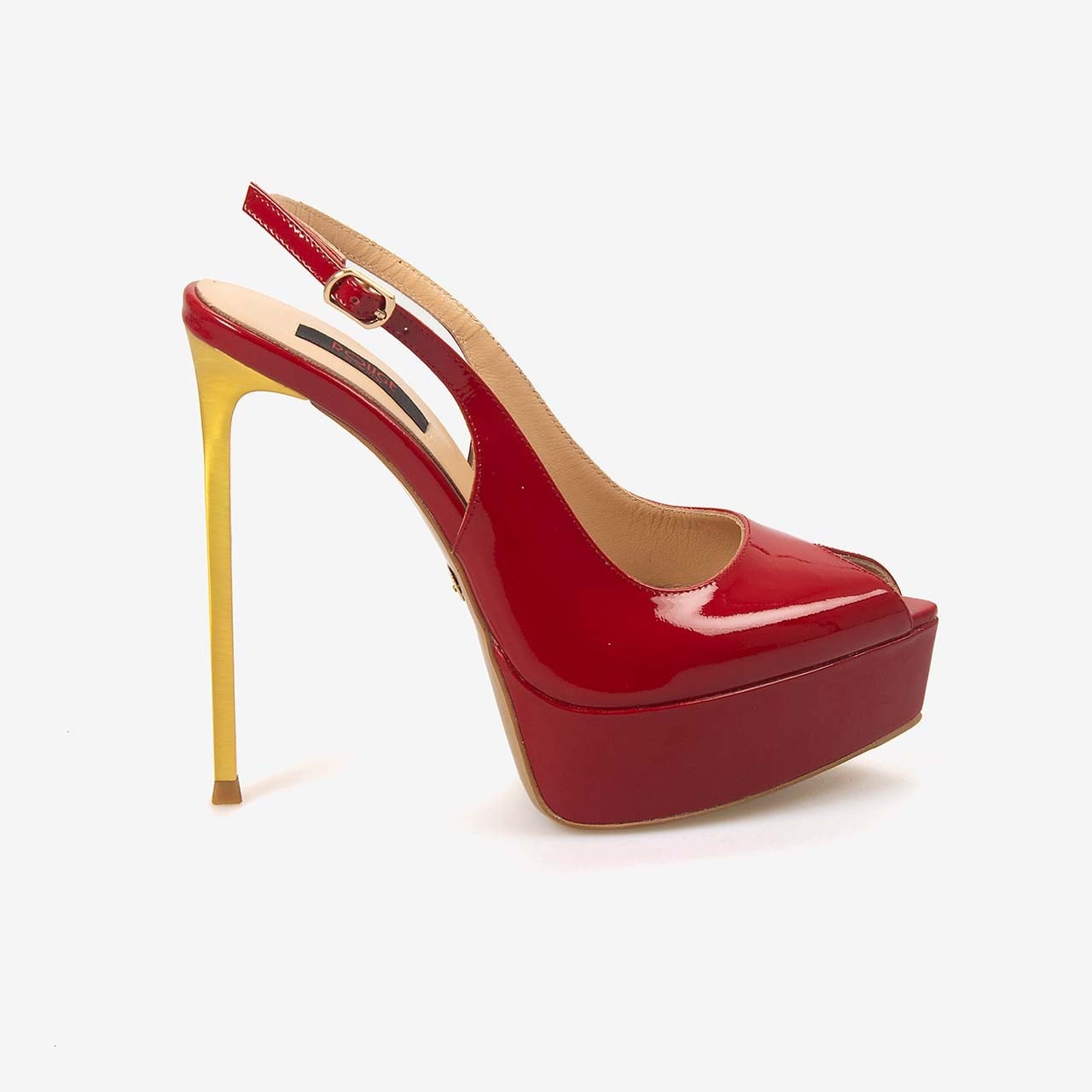 Rouge Kadın Enjeksiyon Kösele Taban Slingback 14,5cm İnce Topuklu Gece & Abiye Ayakkabı 7608