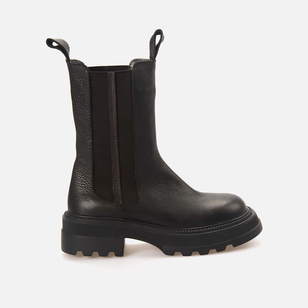 Rouge Kadın Hakiki Deri Eva Taban Siyah Günlük Bot