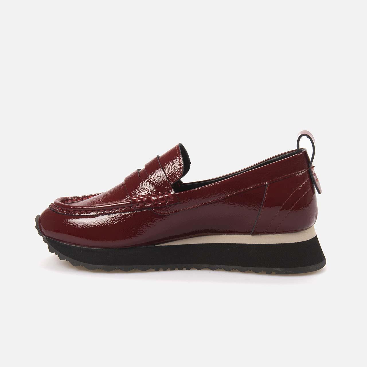 Rouge Kadın Hakiki Deri Bordo Loafer Konforlu Ayakkabı