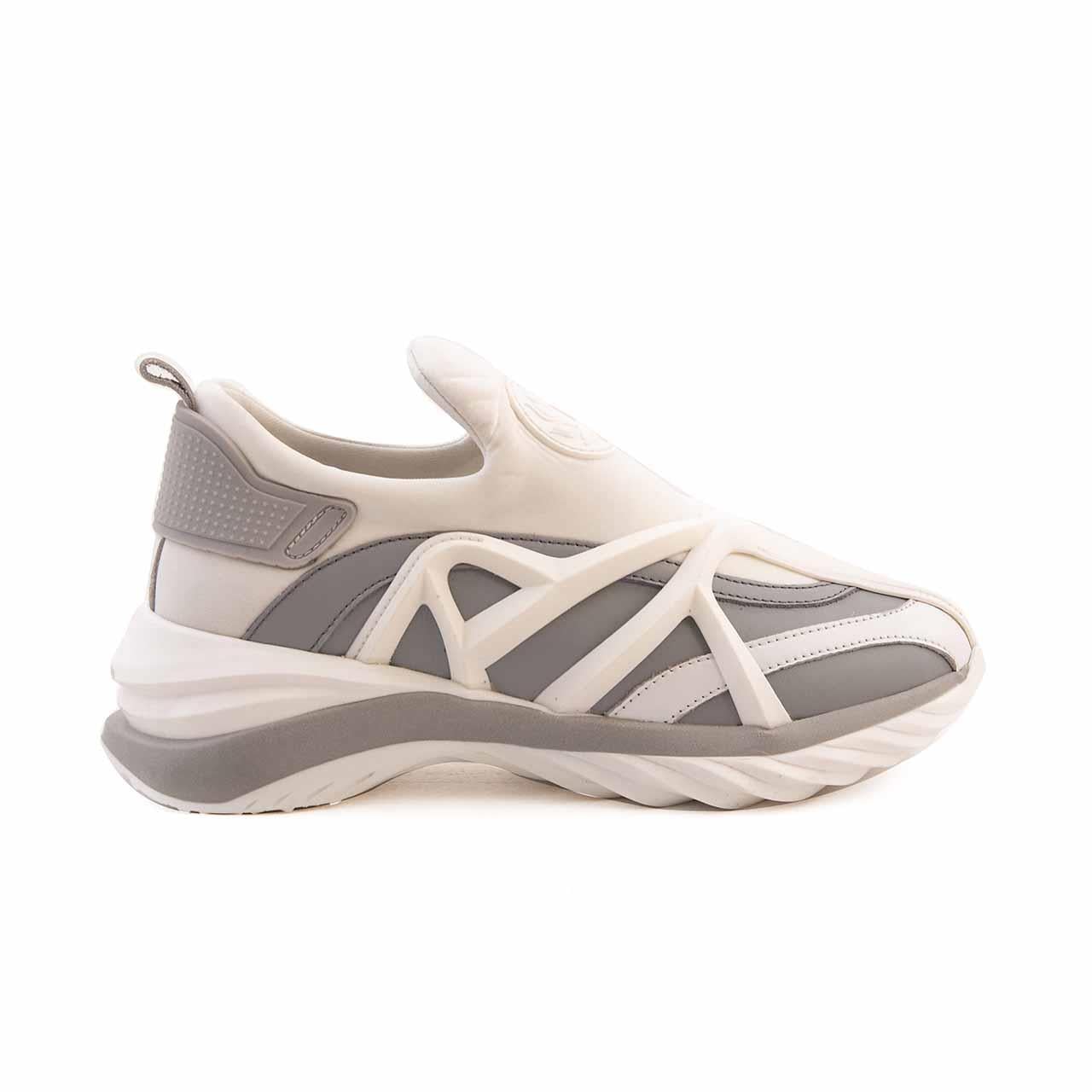 Rouge Kadın Strech Termo Taban Beyaz-Gri Spor & Sneaker Ayakkabı