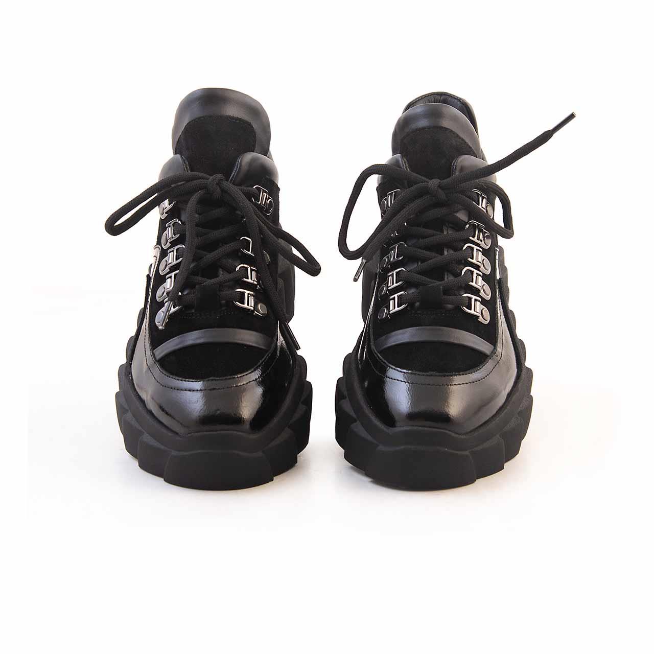 Rouge Kadın Hakiki Deri Termo Taban Siyah Süet Spor & Sneaker Ayakkabı