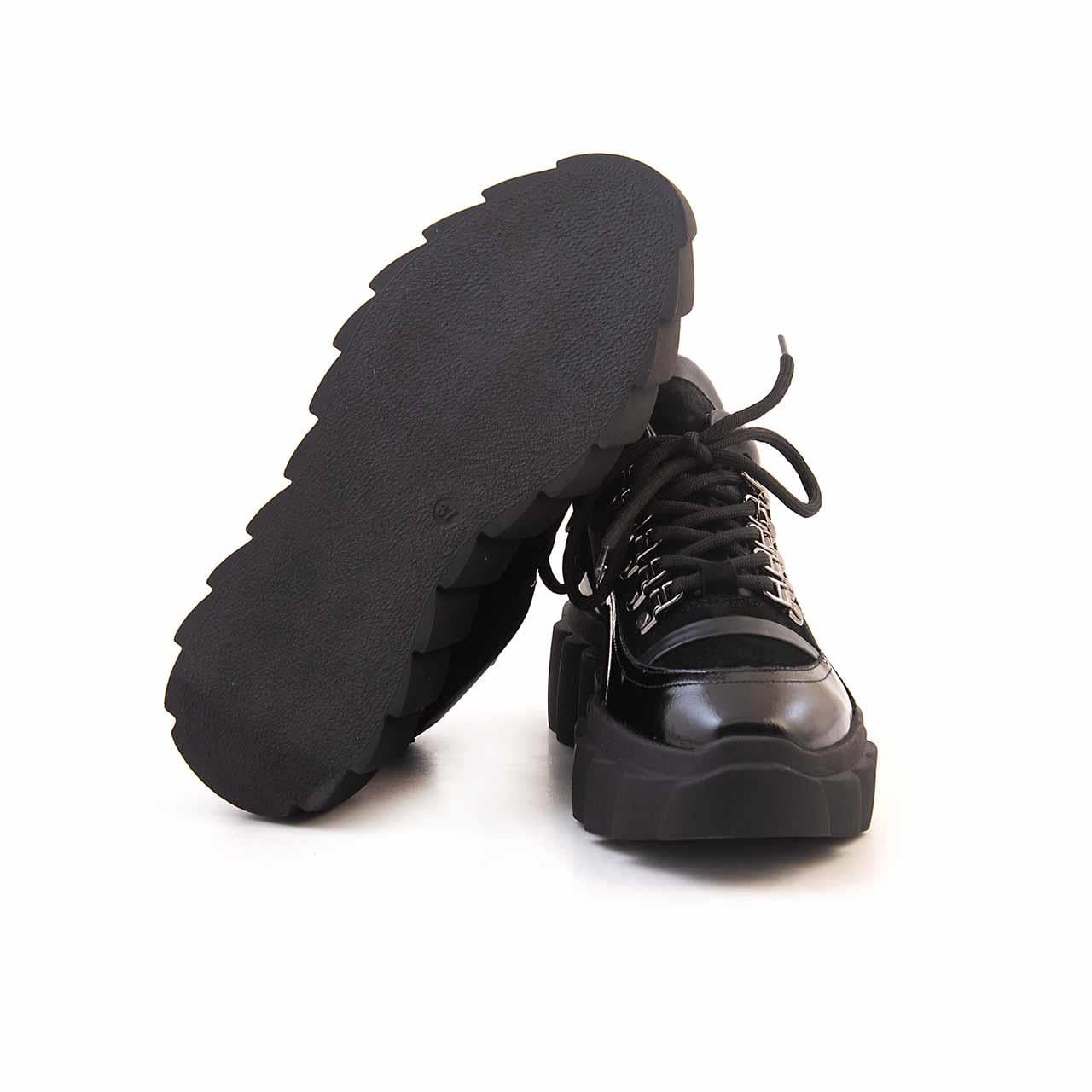Rouge Kadın Hakiki Deri Termo Taban Siyah Süet Spor & Sneaker Ayakkabı