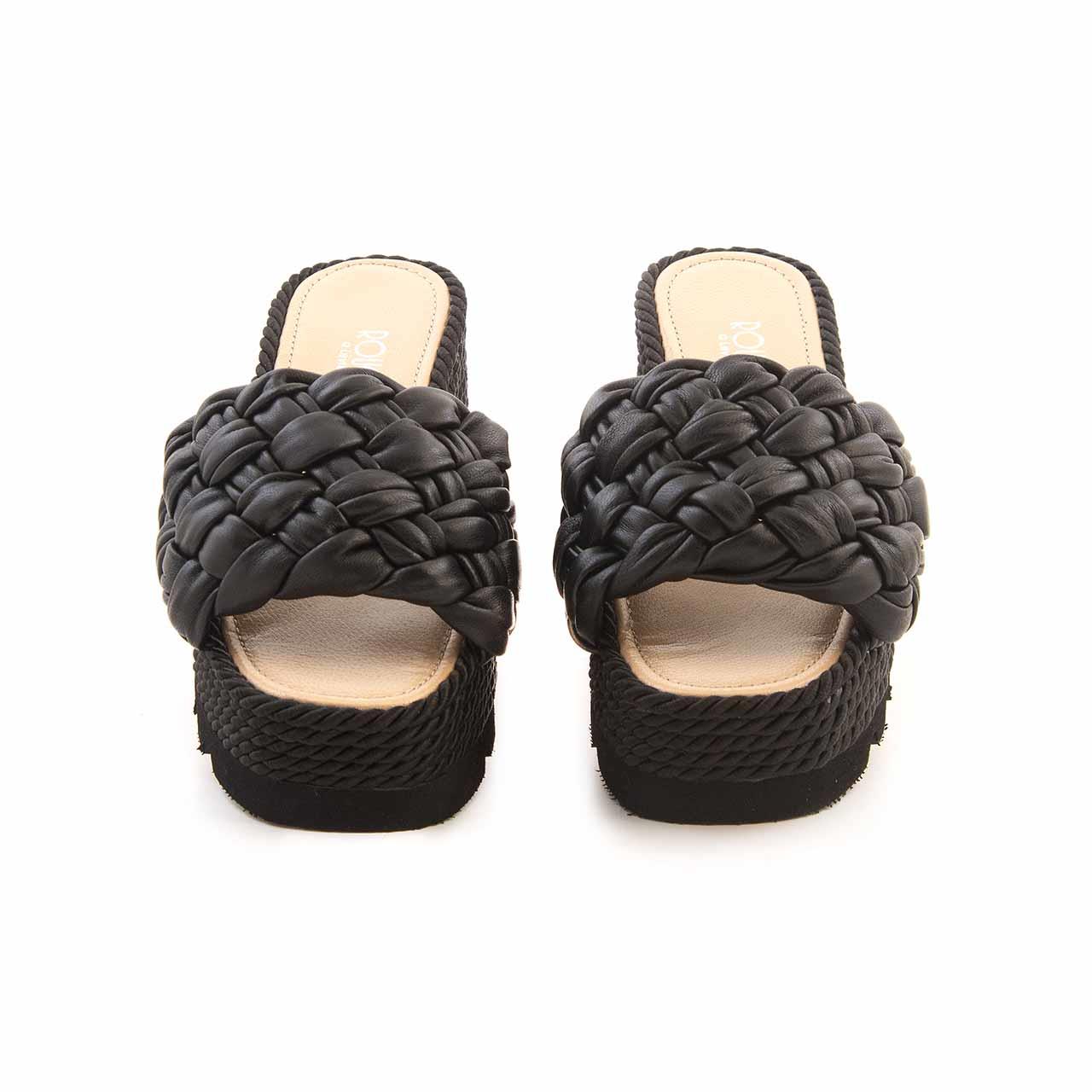 Rouge Kadın Hakiki Deri Eva Taban Siyah Terlik Terlik