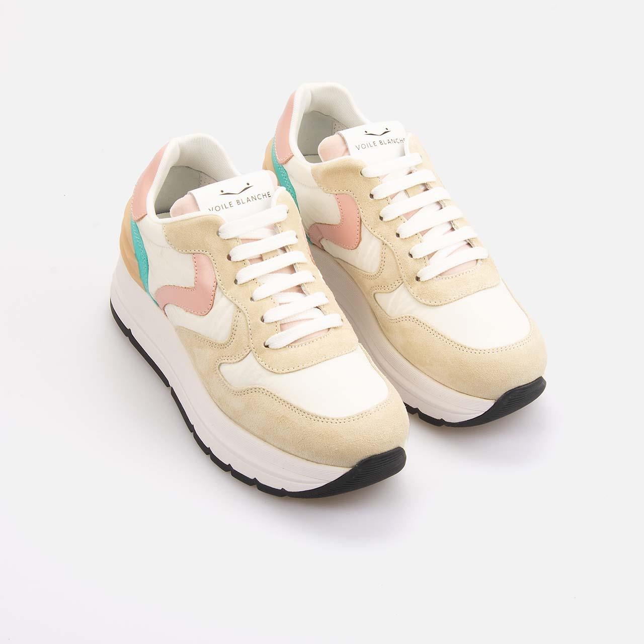 Voile Blanche Kadın Beyaz-Powder-Aqua Spor & Sneaker Ayakkabı