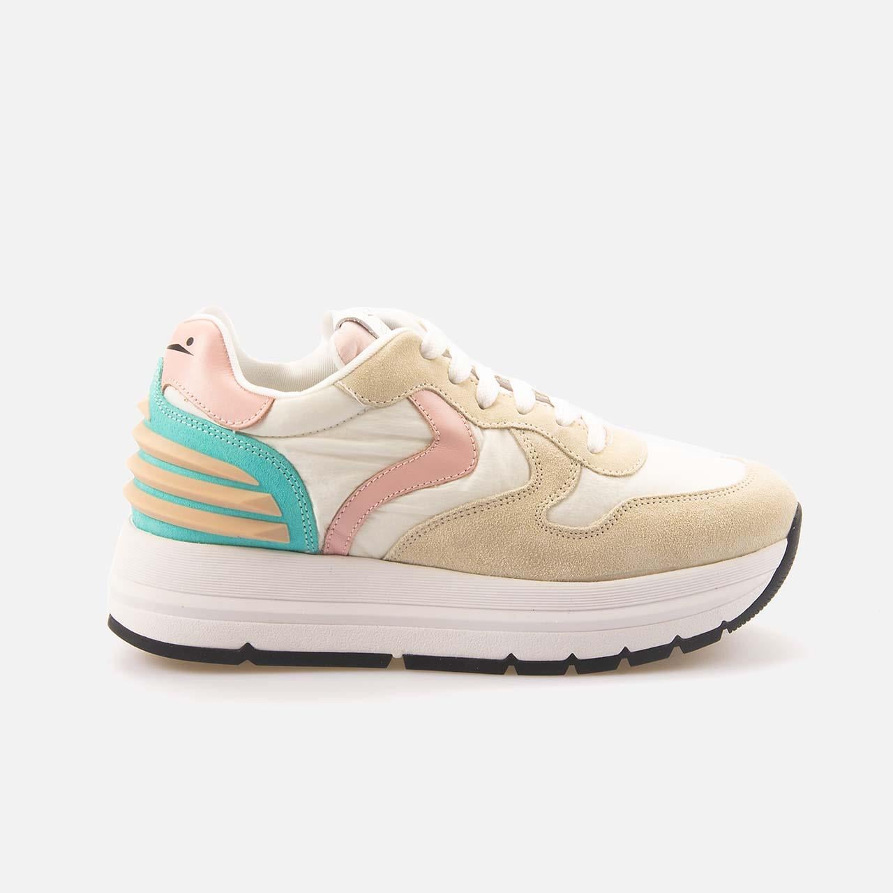 Voile Blanche Kadın Beyaz-Powder-Aqua Spor & Sneaker Ayakkabı