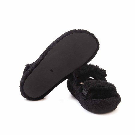 Rouge Kadın Hakiki Deri Microlight Taban Siyah Sandalet 