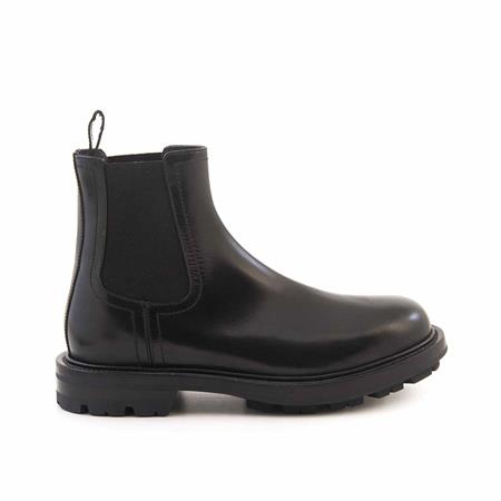 Alexander Mcqueen Erkek Hakiki Deri Siyah Bot 