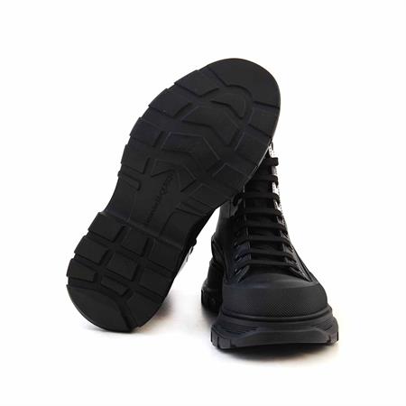 Alexander Mcqueen Erkek Hakiki Deri Siyah - Beyaz Bot 