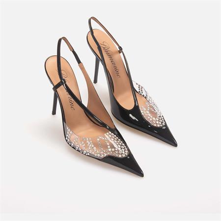 Blumarine Kadın Hakiki Deri Neolit Taban Siyah Gece & Abiye Ayakkabı