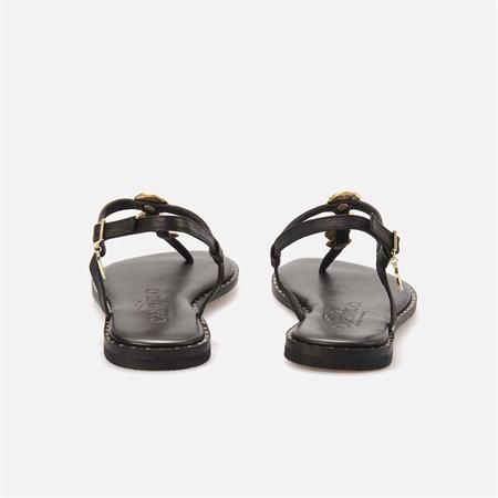 Caryatis Kadın Siyah-Altın Sarısı Sandalet 