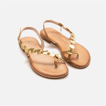 Caryatis Kadın Camel-Altın Sarısı Sandalet 