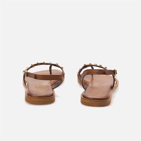 Caryatis Kadın Kahverengi-Altın Sarısı Sandalet 