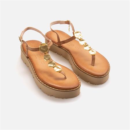 Caryatis Kadın Camel-Altın Sarısı Sandalet 