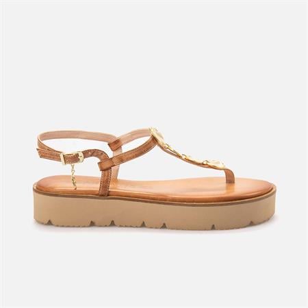 Caryatis Kadın Camel-Altın Sarısı Sandalet 