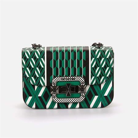 CROMIA Kadın Hakiki Deri Verde El Çantası 