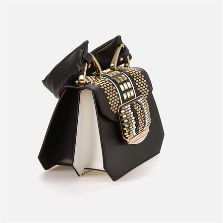 CROMIA Kadın Hakiki Deri Siyah El Çantası 