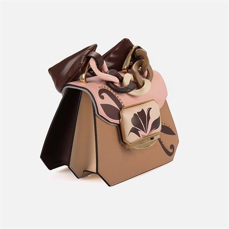 CROMIA Kadın Hakiki Deri Taupe El Çantası 