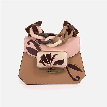 CROMIA Kadın Hakiki Deri Taupe El Çantası 