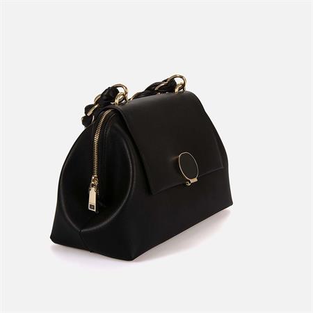 CROMIA Kadın Hakiki Deri Siyah El Çantası 