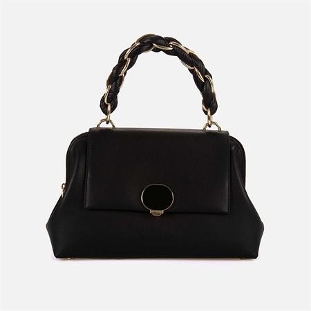 CROMIA Kadın Hakiki Deri Siyah El Çantası 