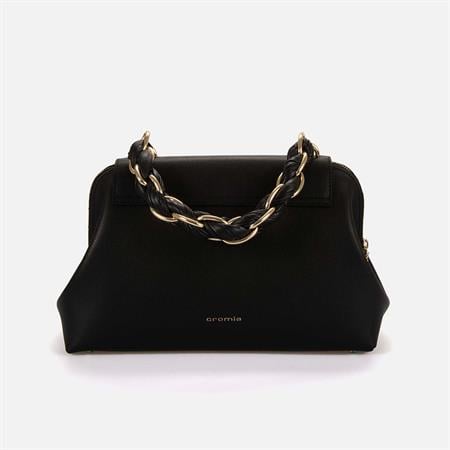 CROMIA Kadın Hakiki Deri Siyah El Çantası 