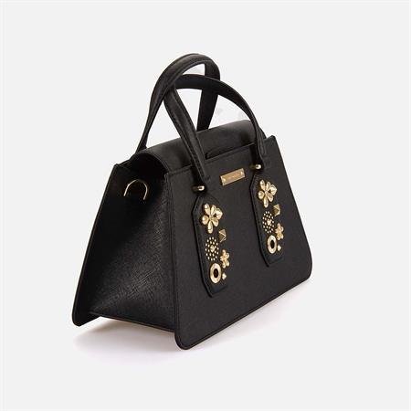 CROMIA Kadın Hakiki Deri Siyah El Çantası 