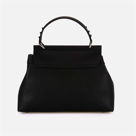 CROMIA Kadın Hakiki Deri Siyah El Çantası 