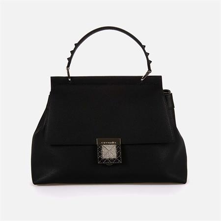 CROMIA Kadın Hakiki Deri Siyah El Çantası 