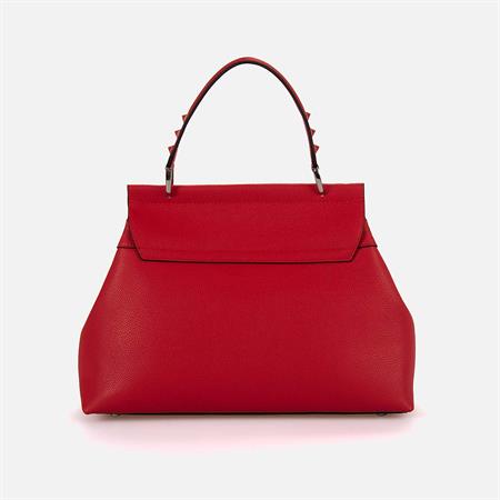 CROMIA Kadın Hakiki Deri Kırmızı El Çantası 