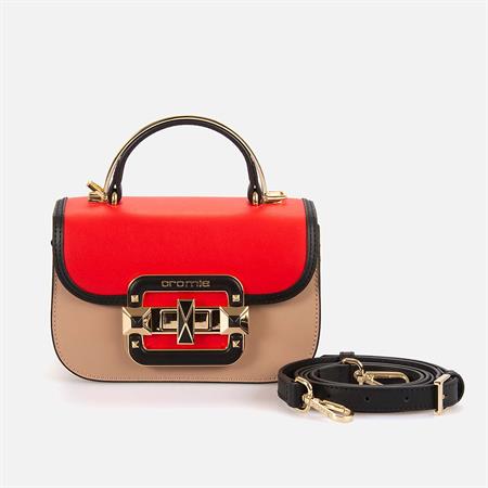 CROMIA Kadın Hakiki Deri Kırmızı Omuz Çantası 
