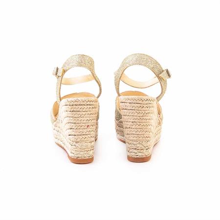 Espadrilles Kadın Tekstil Kauçuk Taban Platıno Sandalet 