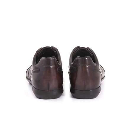 Franceschetti Erkek Hakiki Deri Kauçuk Taban Koyu Kahverengi Spor & Sneaker Ayakkabı