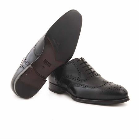 Franceschetti Erkek Hakiki Deri Siyah Klasik Ayakkabı