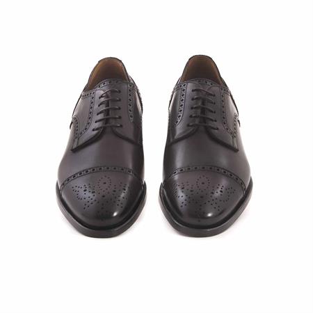 Franceschetti Erkek Hakiki Deri Koyu Kahverengi Klasik Ayakkabı