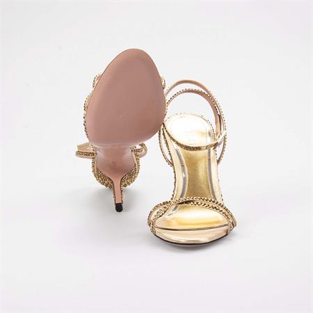 Gedebe Kadın Altın Sarısı Gece & Abiye Ayakkabı