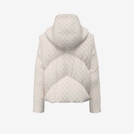 Guess 4G Logolu Fermuarlı Kapüşonlu Kadın Mont W6BL56W4195